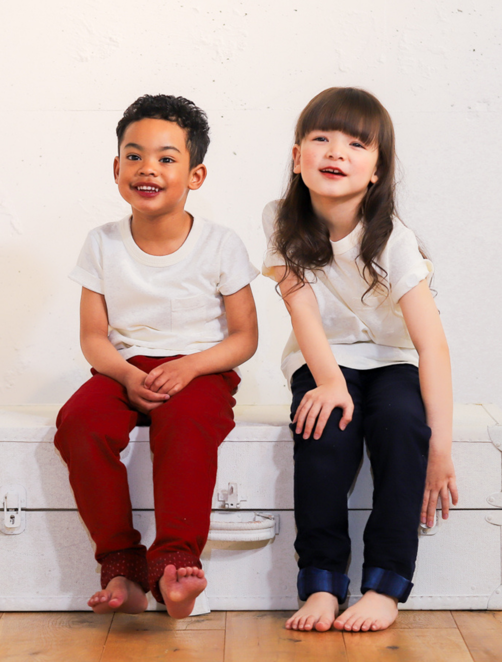 紺ハギレユニセックスパンツ – KasuRekids