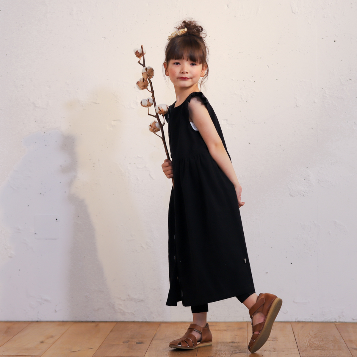 久留米絣3WAYワンピース|ブラック – KasuRekids 久留米絣3WAYワンピース|ブラック – KasuRekids